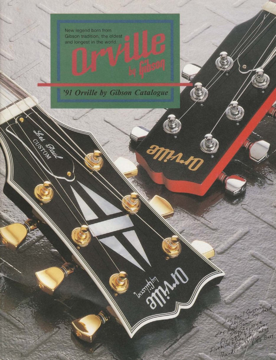 Catalogue Orville by Gibson 1991 – page 01
