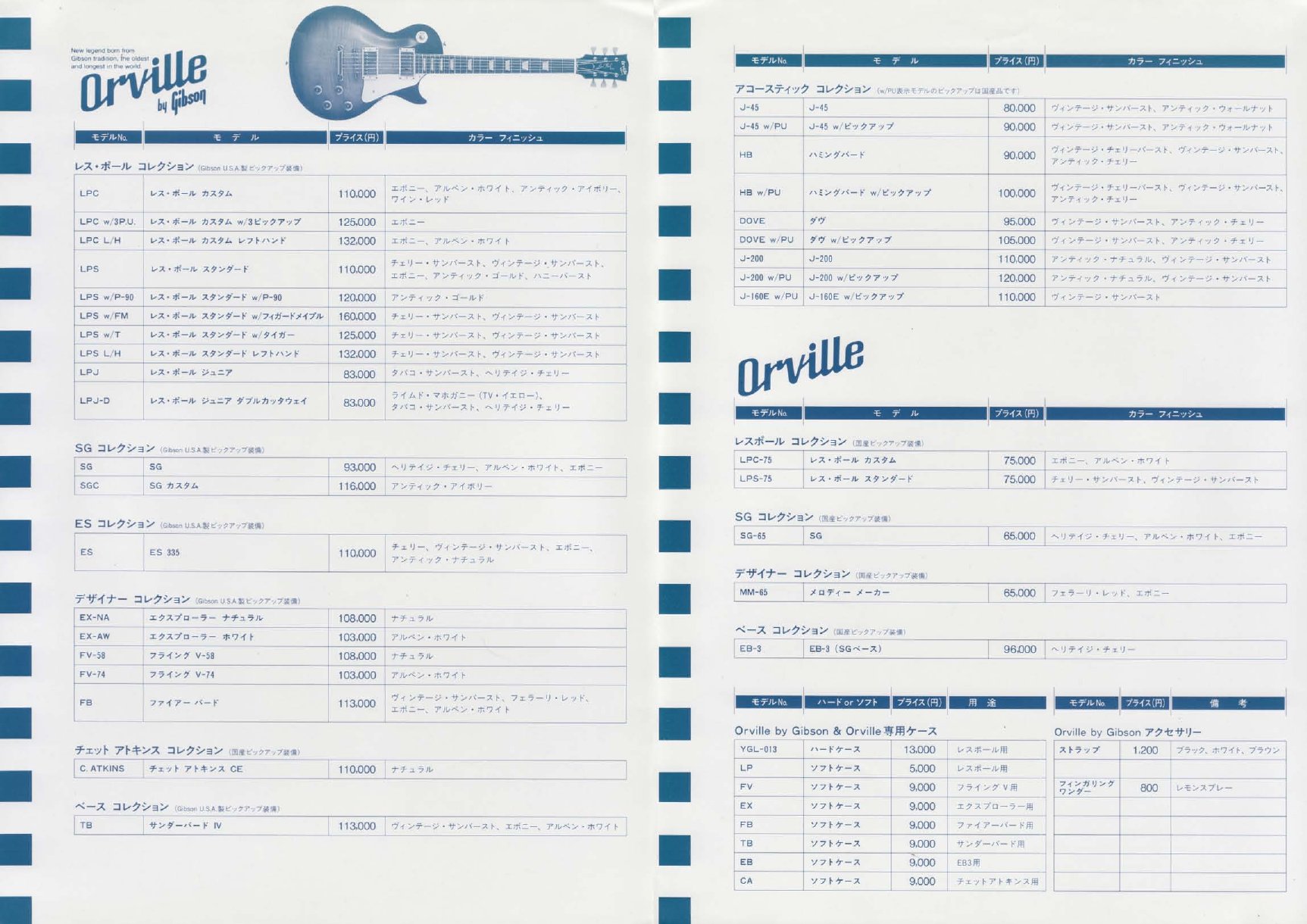 Catalogue Orville by Gibson 1991 – page 13