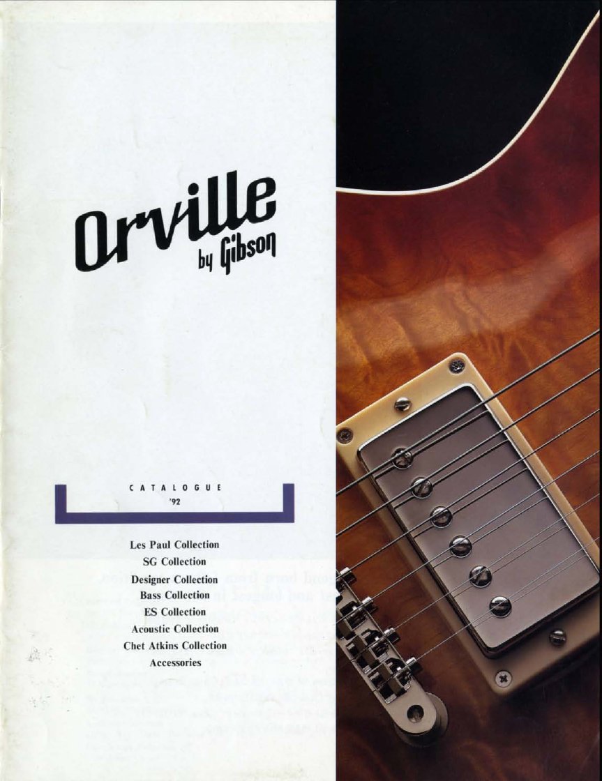 Catalogue Orville by Gibson 1992 – page 01